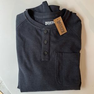 Duluth Trading Co mens burly thermal standard fit henley